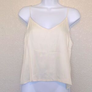 Forever 21 ivory satin like lightweight sleeveless camisole tank top